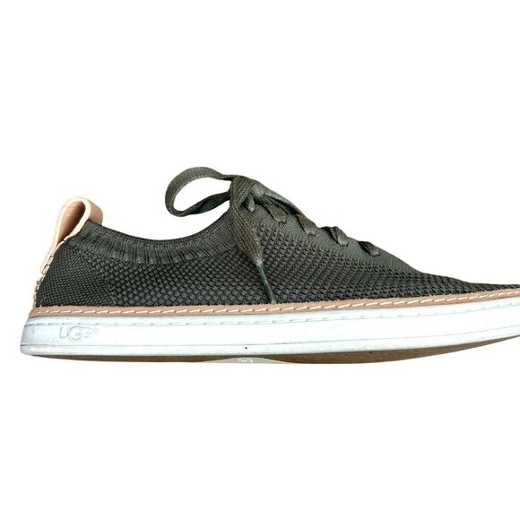 Ugg Sidney Olive Green Sneakers Mesh Lace Up Low top Trainers Size 9 - Picture 1 of 10